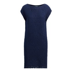 LAUREN Cotton Mesh Shift Dress