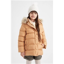 Defacto Kız Çocuk Kapüşonlu Suni Kürklü Parka U8720A622AU