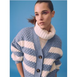 Strickjacke mit Wollezusatz