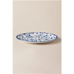 Reve Bleu Jardin Pasta Tabağı - Mavi/Beyaz - 19 cm