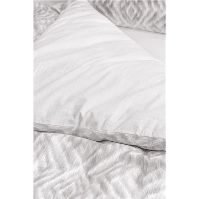 Darcia King Size %100 Pamuk Ranforce Baskılı Nevresim Takımı  - Gri