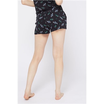 Short Gerry Negro y turquesa