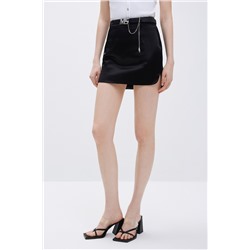 Minifalda de talle alto Negro
