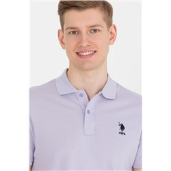 Erkek Lila Basic Polo Yaka Tişört