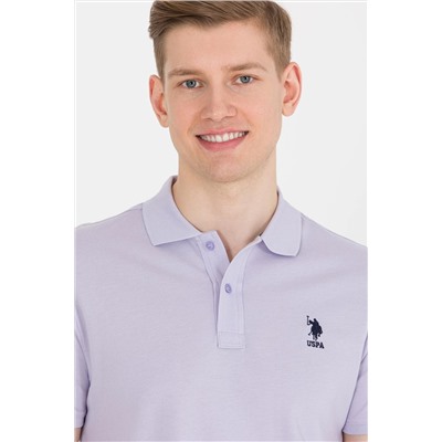 Erkek Lila Basic Polo Yaka Tişört