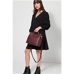 Bolso de piel Dalia Burdeos