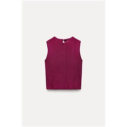 PLAIN METALLIC THREAD KNIT TOP
