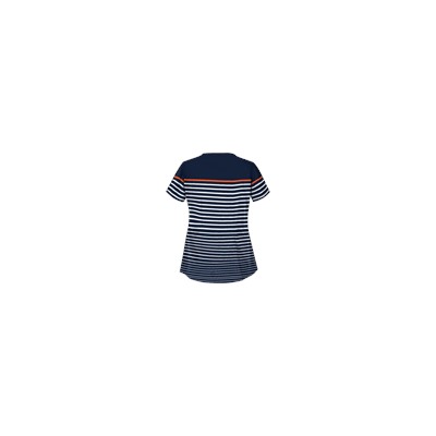 UA Sassy Stripes Navy Asymmetrical Scrub Top