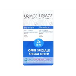 Uriage Bariéderm Cica-Lèvres Baume Réparateur 2x15mlLot  × 2
