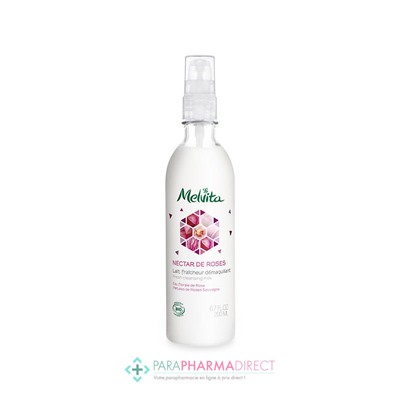 Melvita Nectar de Roses - Lait Fraîcheur Démaquillant - BIO 200ml
