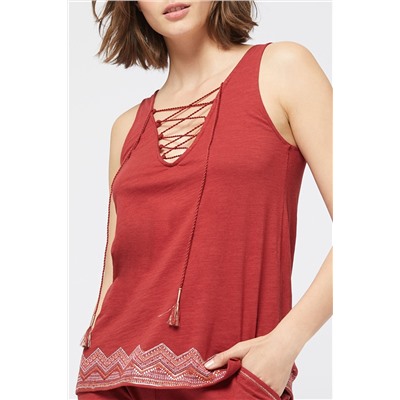 Top Ketty Rojo teja