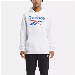 Men's Reebok Identity Fleece Stacked Logo Pullover Hoodie
