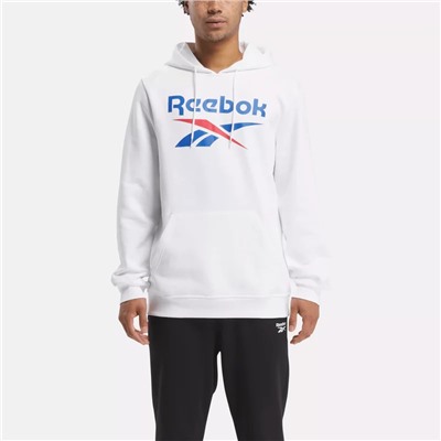 Men's Reebok Identity Fleece Stacked Logo Pullover Hoodie