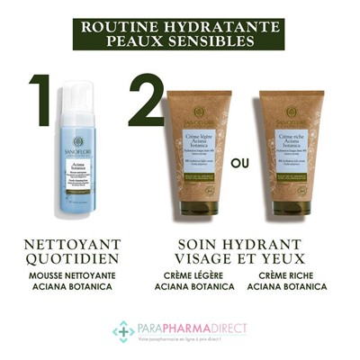 Sanoflore Aciana Botanica - Crème Légère - Hydratation Longue Durée 48h - BIO 50 ml