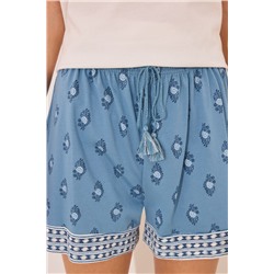 Pijama corto 100% algodón paisley