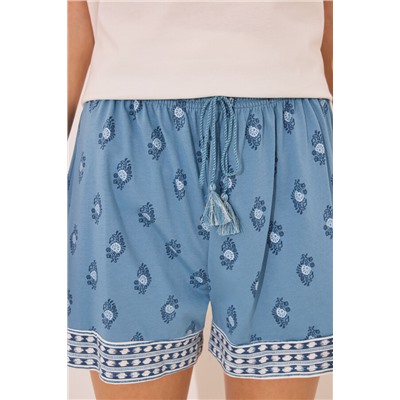 Pijama corto 100% algodón paisley