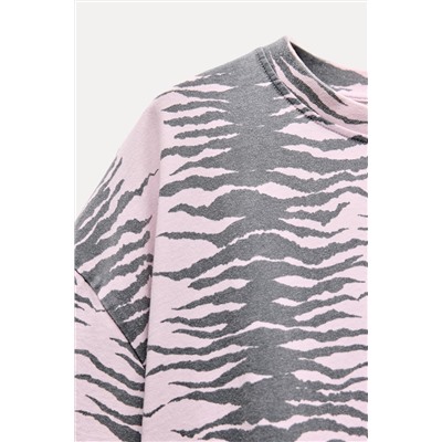 ANIMAL PRINT OVERSIZED T-SHIRT