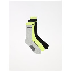 3-PACK OF LONG SPORTS SOCKS
