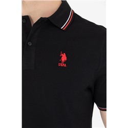 Erkek Siyah Basic Polo Yaka Tişört