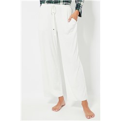 Pantalón de pijama de terciopelo - Crudo