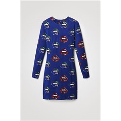 Vestido corto slim labios