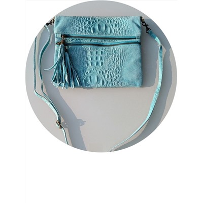 Итальянская сумка из натуральной кожи AB.Z · Pelle · 22-07 COCO (280) acuario РАСПРОДАЖА
