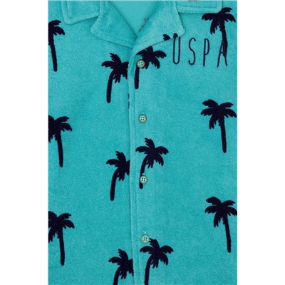 Erkek Çocuk Mint Yeşili Oversize Gömlek