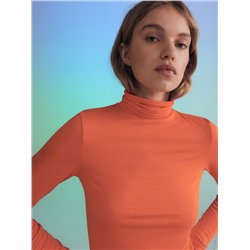 Langärmeliges Oberteil im Slim-Fit mit Rollkragen