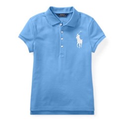GIRLS 7-16 Big Pony Stretch Mesh Polo
