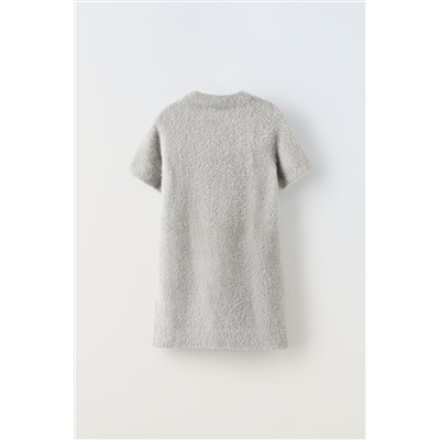 SPARKLY FAUX FUR DRESS