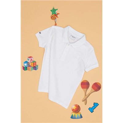 U.S. Polo Assn., Erkek Çocuk Beyaz Basic Tişört 50306495-VR013