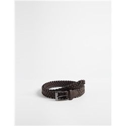 Braided Belt, Men, Brown