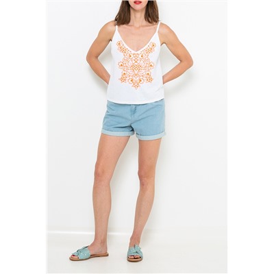 Camiseta de tirantes Blanco roto