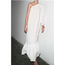 ZW COLLECTION 100% LINEN ASYMMETRIC DRESS