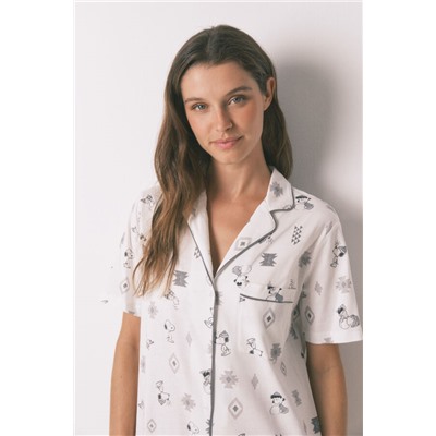 Camisón camisero 100% algodón Snoopy