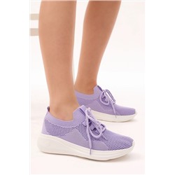 Tonny Black Kadın Lila Rahat Kalıp Bağcıklı Sneaker TBNSLZ1115