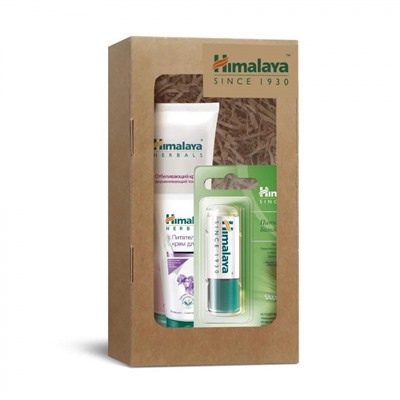 HIMALAYA Set Подарочный набор Питательный бальзам с маслом ростков пшеницы 4,5г+Питательный крем для рук 50мл+Очищающий гель с нимом 15мл ПОДАРОК