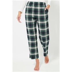 Pantalón de pijama cintura alta - Verde oscuro