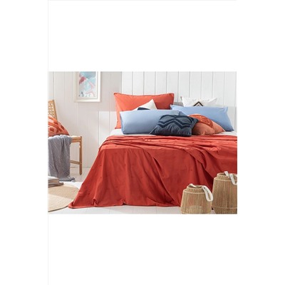 English Home Edge Kesmeli Jakarlı Çift Kişilik Pike 200x220 Cm Terracotta TYC00473977628