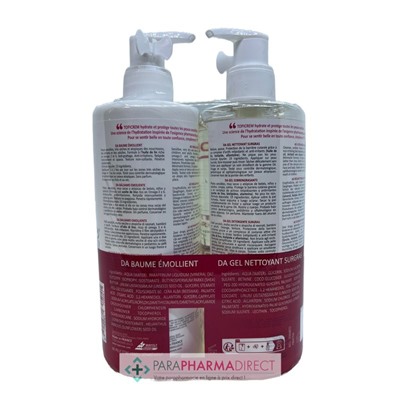 Topicrem DA Gel Nettoyant Surgras 500 ml et Baume 500 mlLot  × 2