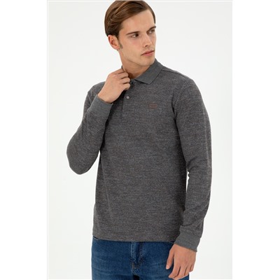 Erkek Gri Melanj Sweatshirt