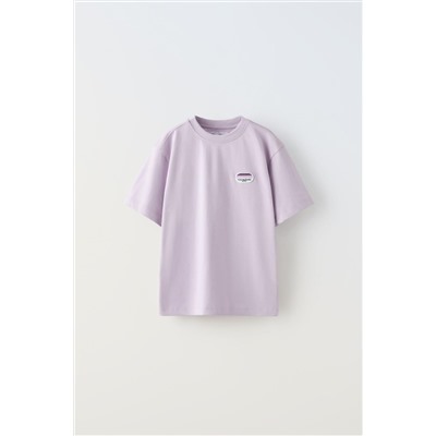 T-SHIRT WITH EMBROIDERED PATCH