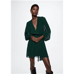 Vestido gasa fluido -  Mujer | MANGO OUTLET España