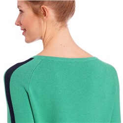 Damen Strickpullover mit Galonstreifen