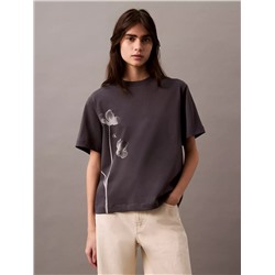 New Arrival Floral Graphic Boxy T-Shirt