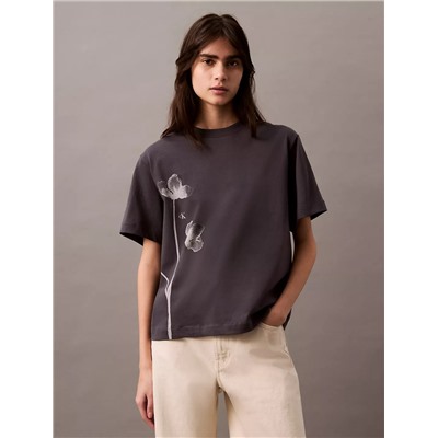New Arrival Floral Graphic Boxy T-Shirt