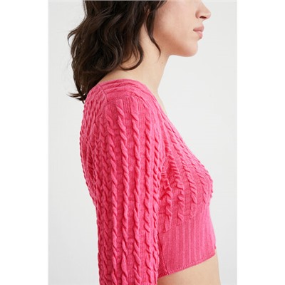 Chaqueta punto cropped