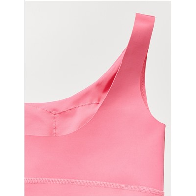Einarmiges Top mit Blumenmuster