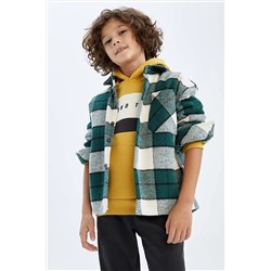 Defacto Erkek Çocuk Oversize Fit Uzun Kollu Flanel Gömlek Y9166A622AU
