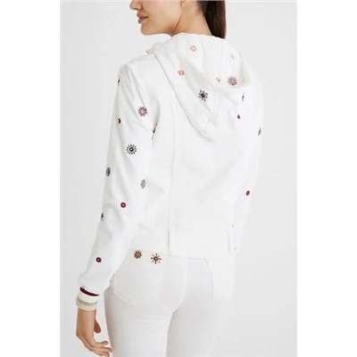 Chaqueta slim vaquera bimateria